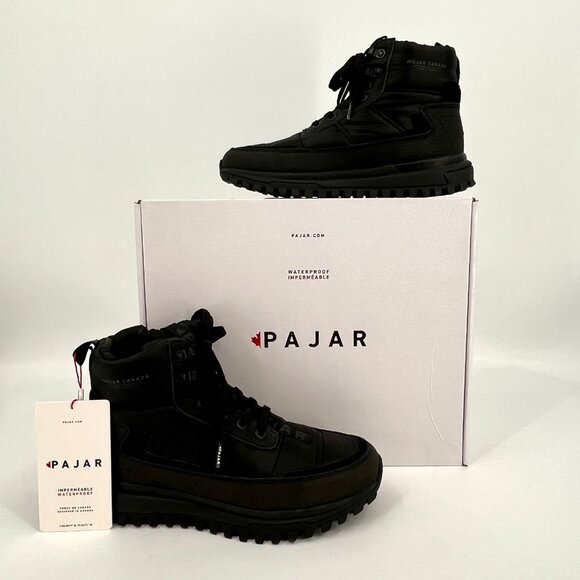 Pajar Fero 2.0 Boot Size 9.5M Black Waterproof Nylon Leather Winter Snow Boot